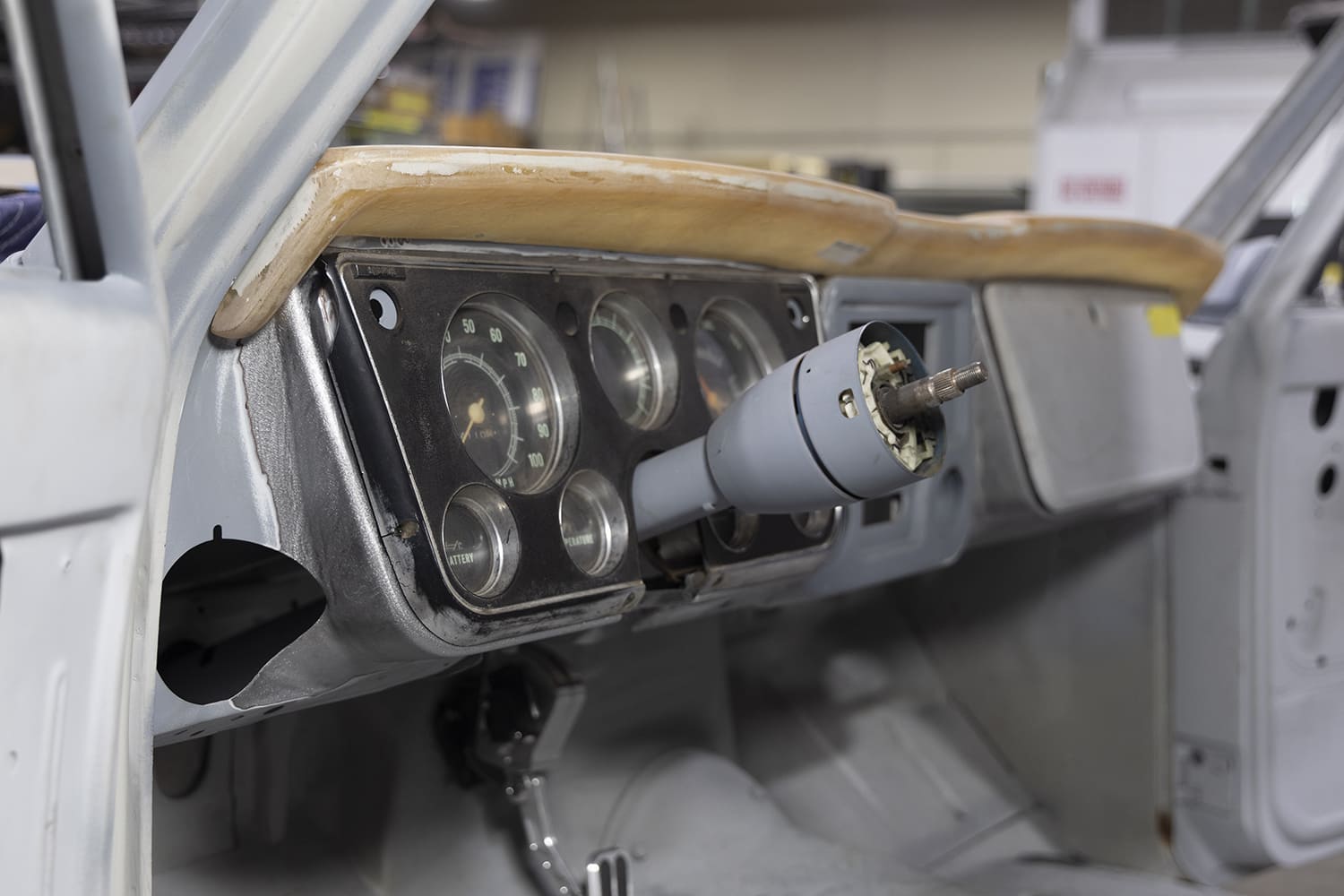 24 close view showing finished weld blend and dash mod on 67 72 C10