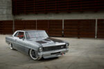 001 1966 Chevy Nova Pro Touring with carbon hood billet grille and lowered stance