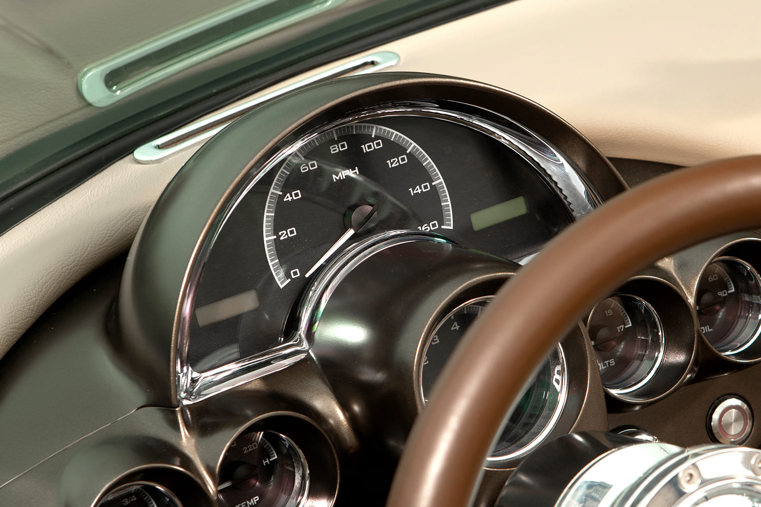 011 1959 Corvette custom gauges modern cluster digital speedometer