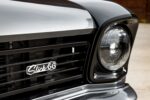 021 1966 Chevy Nova custom “Slick 66” grille with matte black bezels and retro halogen headlight