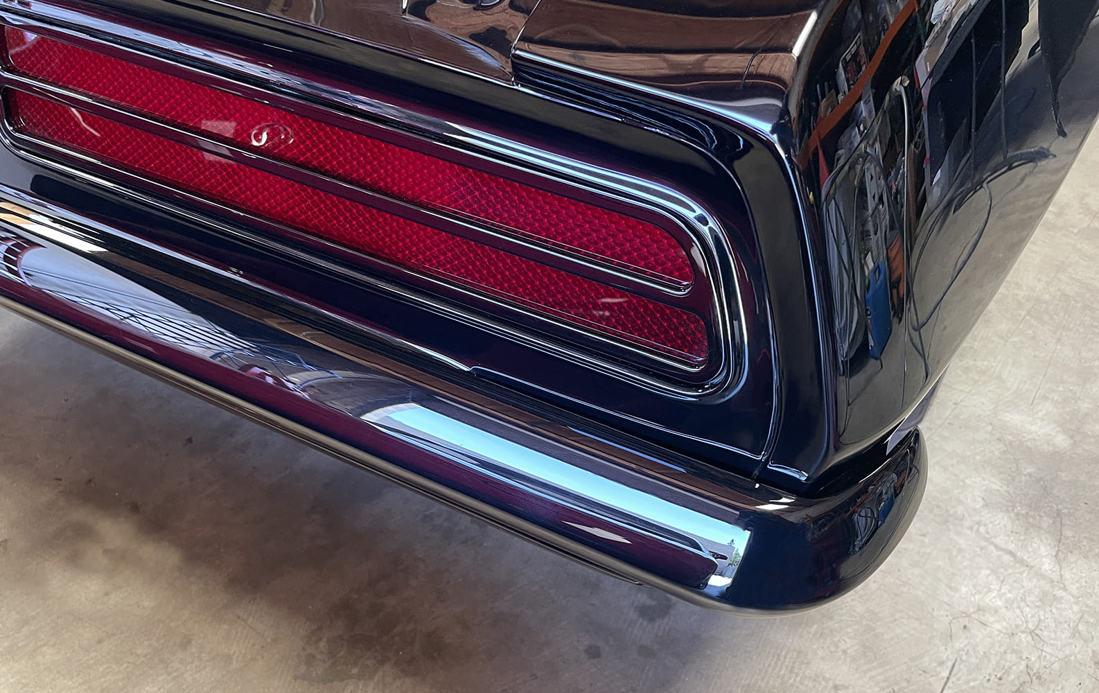 022 1969 Camaro bumper ends seamlessly follow tail panel curvature for a smooth integrated finish