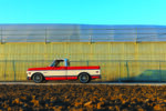 05 1972 Chevy C10 full profile side shot hot rod stance red white paint chrome mirrors custom wheels