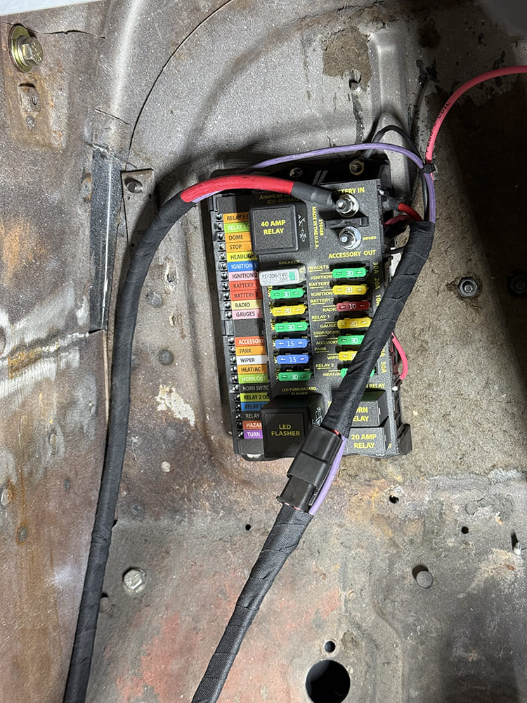 07 finished fuse block wiring harness installed 1948 chevy