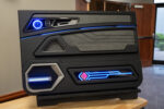 09 Mobile Tech Expo illuminated door panel LED trim suede inserts futuristic automotive design