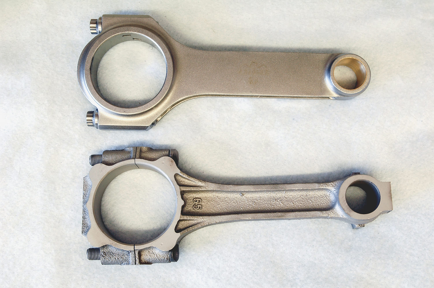 09 Upgraded H beam rod vs OE I beam Pontiac 428 stronger for high RPM durability