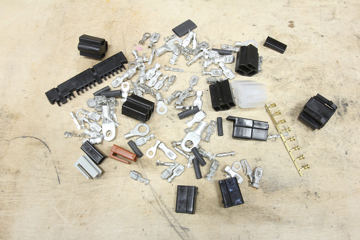 10 Assorted terminal connectors and plugs for custom wiring on 1948 Chevy truck
