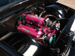11 1993 Chevy OBS engine bay Edelbrock Pro Flo XT intake pink teal custom paint air intake chrome details