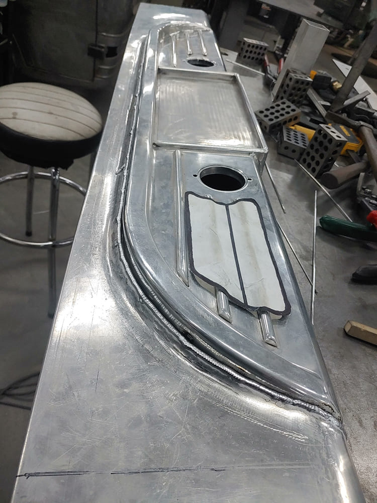 14 1938 Divco rear cargo floor section bead rolled and welded panel