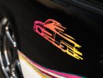19 1993 Chevy OBS side door graphic neon truck logo retro fade lowrider themed paint detail