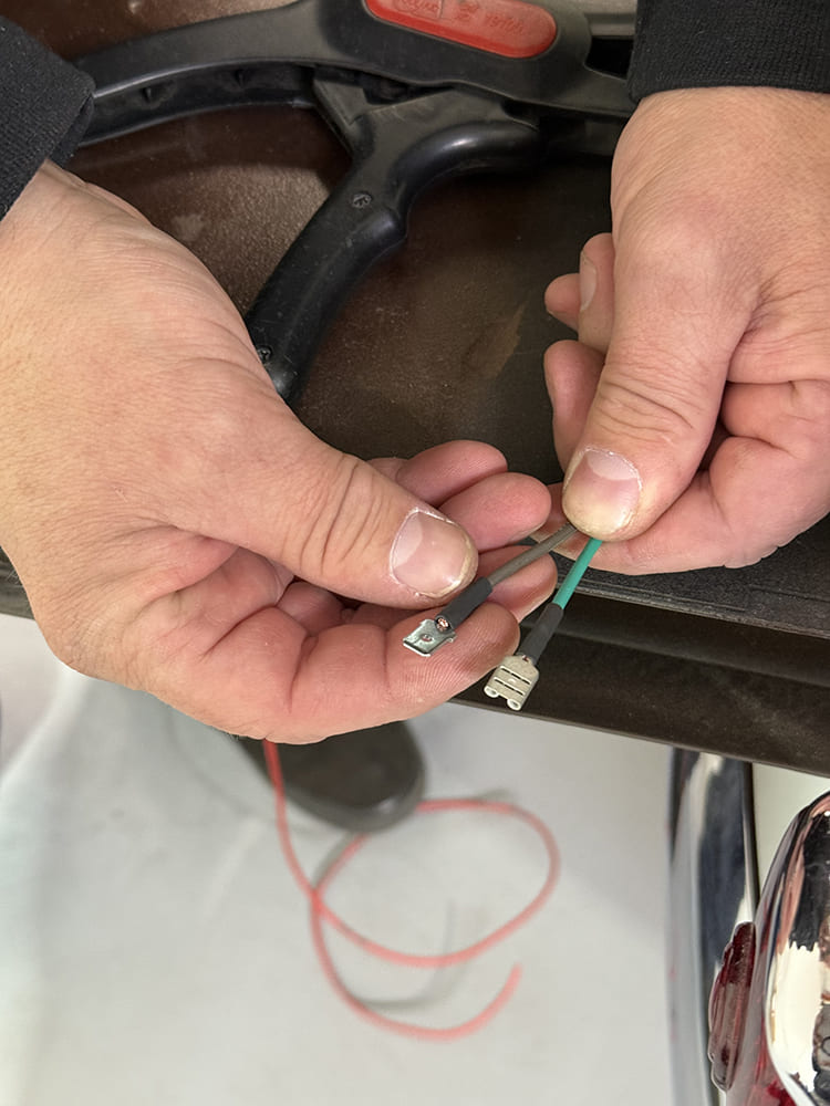 36 Bullet terminals insulated with shrink tubing for rear signal harness