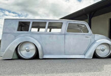 00 Custom Divco body drop full metal fab billet smoothie wheels laid out