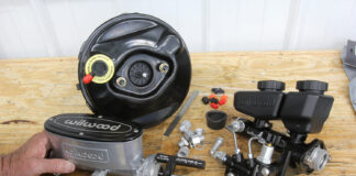 000 Wilwood brake components shown include master cylinders proportioning valve and vacuum booster for custom brake upgrades