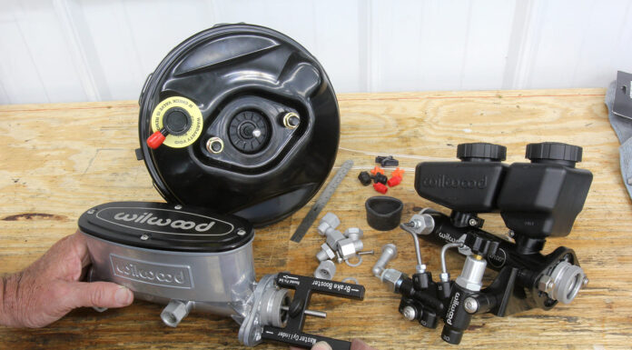 000 Wilwood brake components shown include master cylinders proportioning valve and vacuum booster for custom brake upgrades