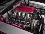 008 1969 Chevy Nova engine bay reveals polished intake runners and billet fuel rails