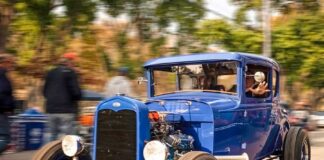 01 1930 ford model a coupe driving