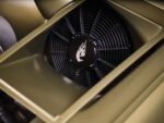 010 Custom cooling fan flame logo 1963 Corvette engine bay detail
