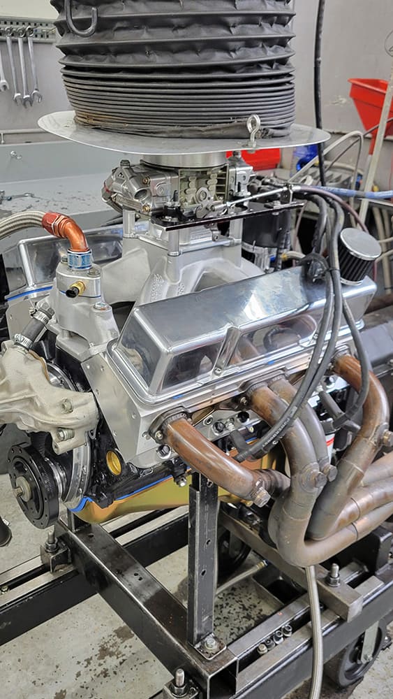 010 sbc dyno test holley carb headers vacuum setup