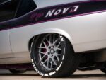 018 1969 Chevy Nova rides on forged multi spoke wheels with Michelin white letter tires