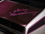 022 1969 Chevy Nova carbon decklid features Shirley Muldowney's autograph in pink script