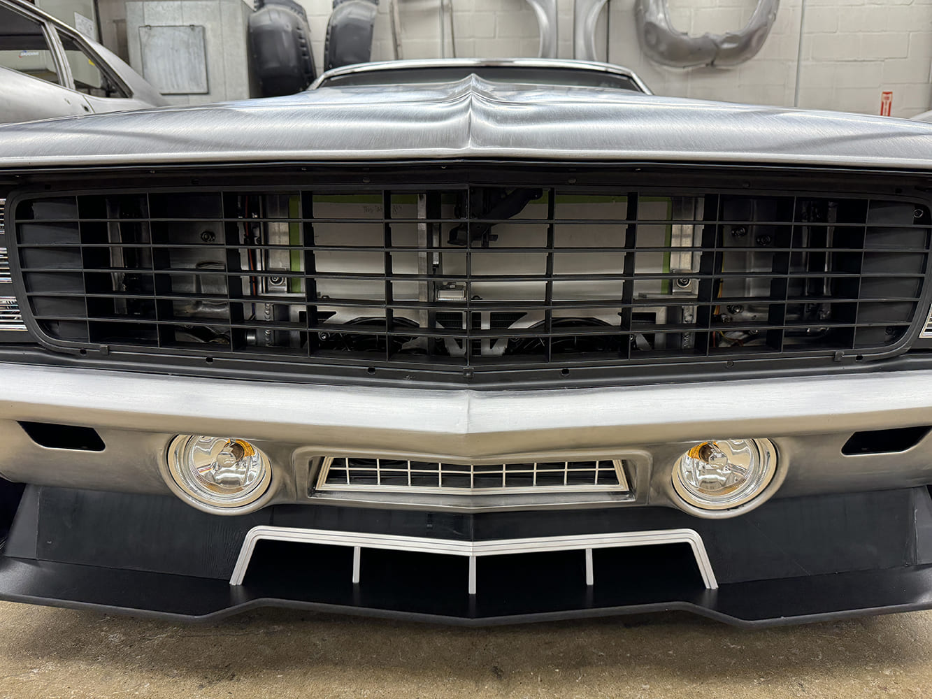 03 1969 Camaro custom front splitter and fog light detail