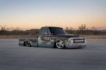 04 1970 Chevy C10 laid out static front view sunset stance