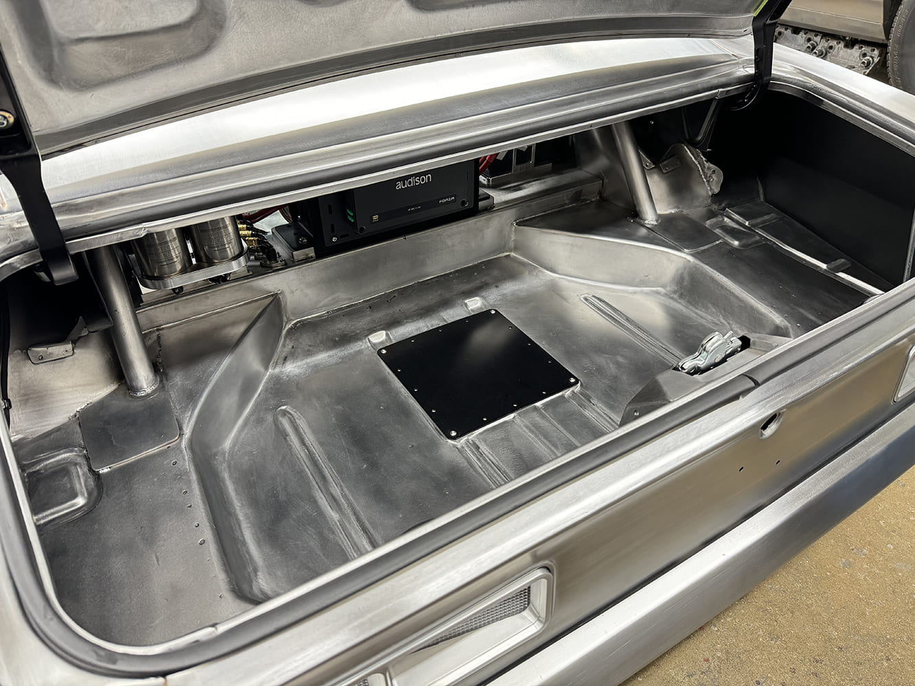 07 1969 Camaro trunk bare metal tub with audio system