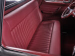08 1957 Ford F 100 burgundy interior bench seat with vertical pleats and factory trim