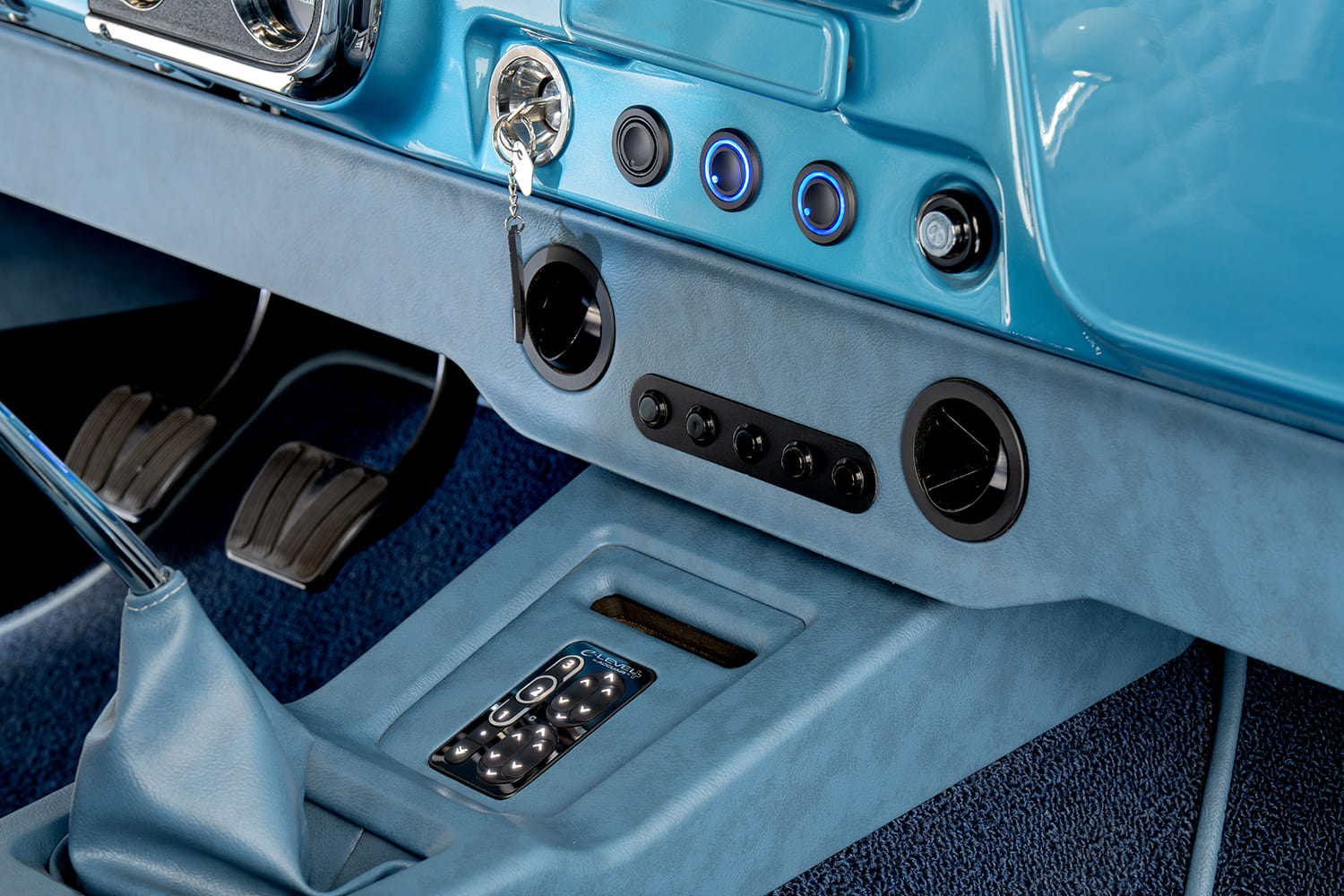 09 1970 Chevy C10 Clarion controller custom console HVAC vents