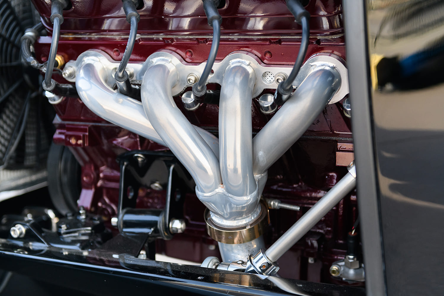 10 1929 Ford Tudor custom long tube headers with show quality ceramic coating