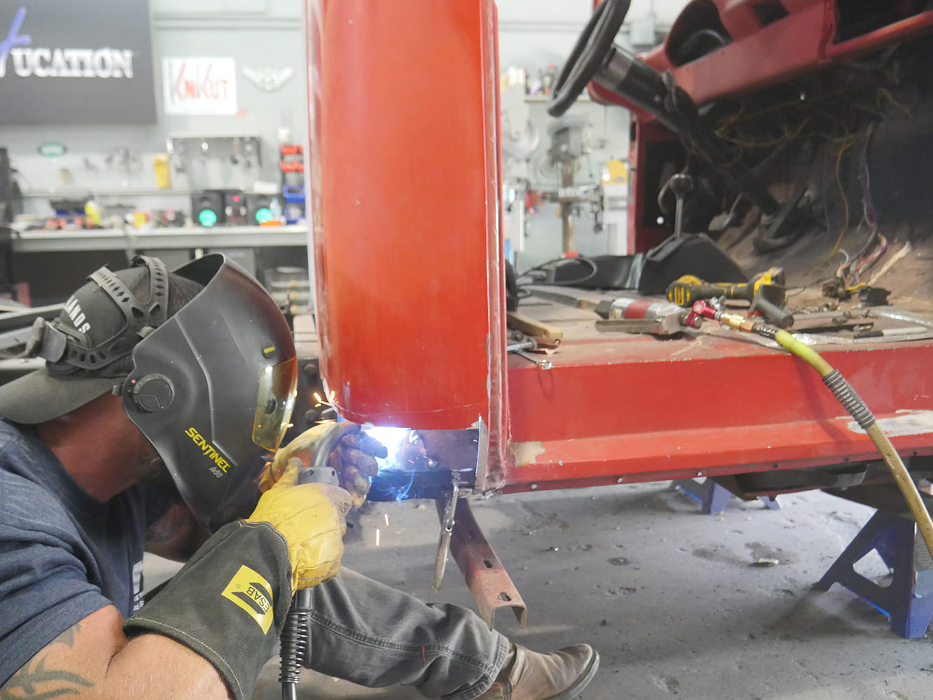 10 1956 Ford F 100 inner cab and firewall reveal advanced rust and structural decay pre repair