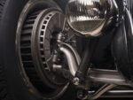17 1936 Ford highboy front suspension detail with finned brake drum and integrated shock mount
