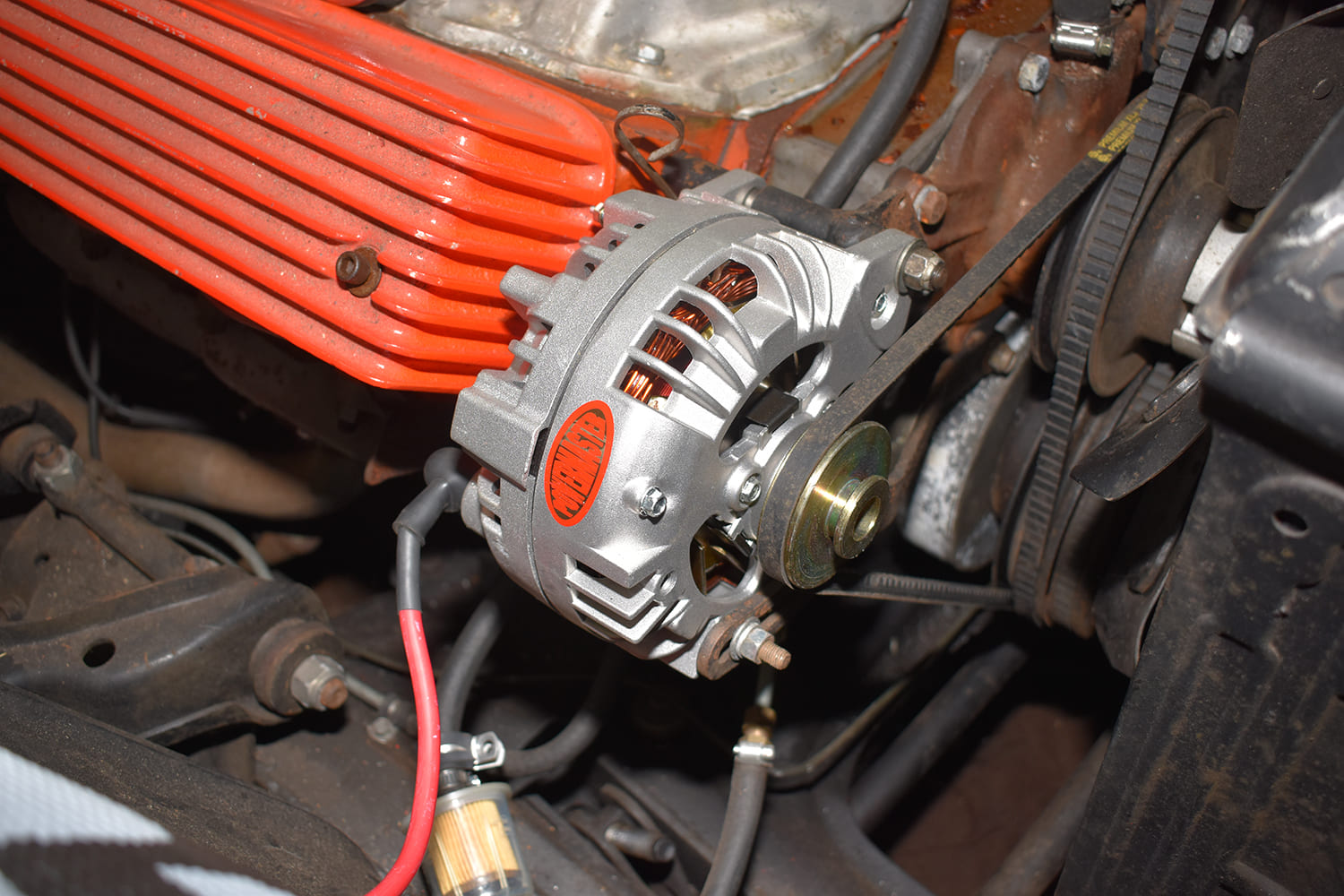 19 alternator install tekman wiring serpentine belt small block mopar valve covers