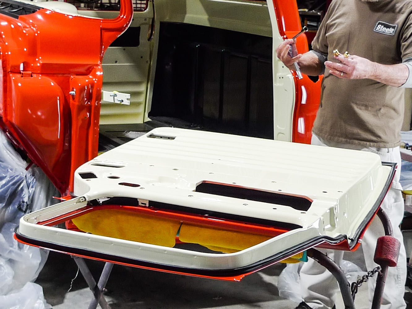 20 Steele Rubber Chevy truck door reassembly after seal fitment and hardware check