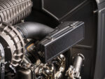 22 1936 Ford highboy air intake box detail with dual latches and textured finish above polished valve cover
