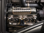 23 1936 Ford highboy engine side view showing finned valve covers chromed headers and modern alternator