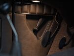 29 1936 Ford highboy custom pedals and carpeted footwell with underdash lighting and stitched leather detail