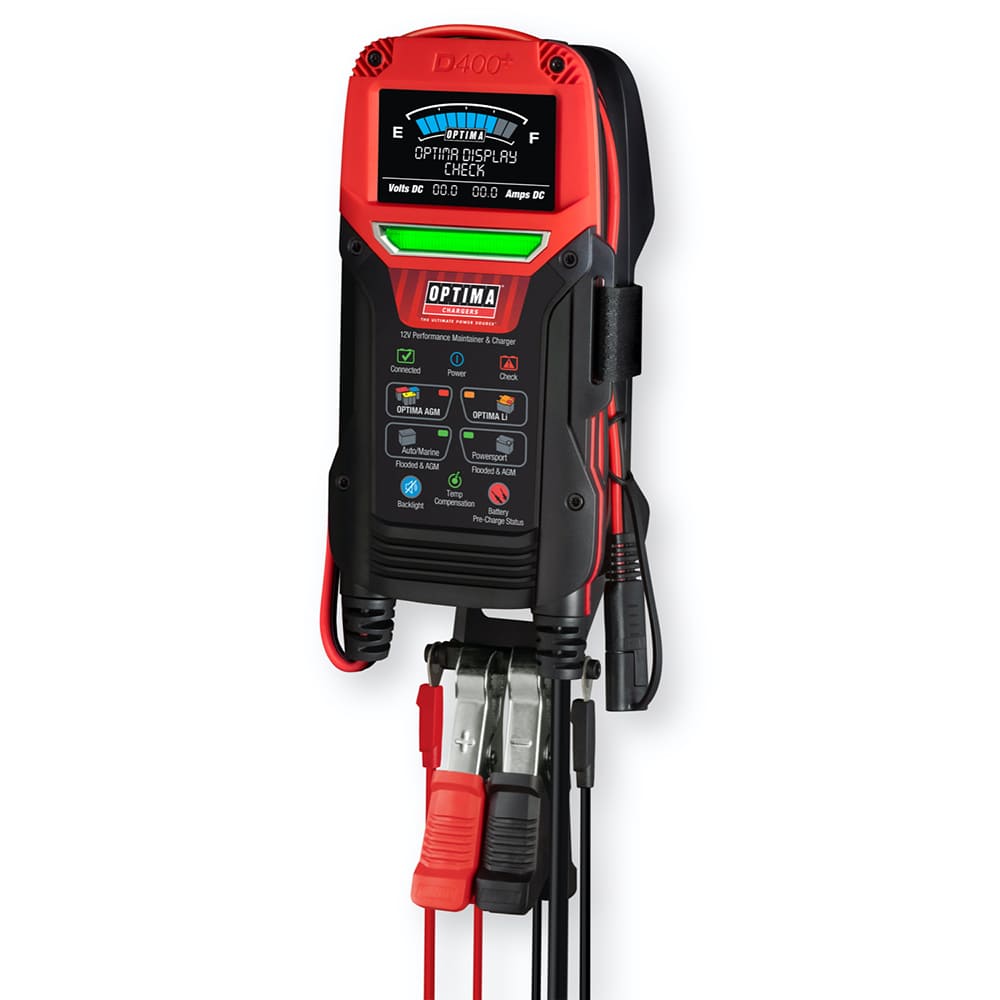 32 optima digital battery charger maintainer with display for AGM and lithium systems