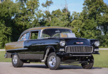 001 1955 Chevy Gasser drag car Cragar wheels straight axle stance