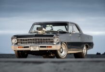 001 1967 Chevy Nova SS blower scoop drag stance Weld wheels black paint