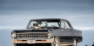 001 1967 Chevy Nova SS blower scoop drag stance Weld wheels black paint