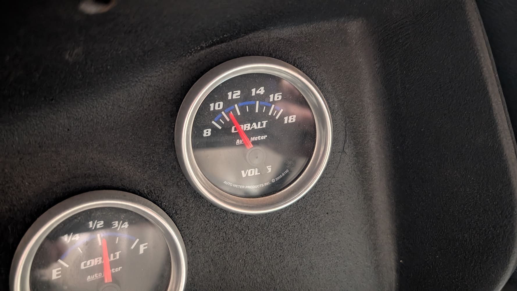 001 AutoMeter Cobalt volt gauge reads under 12V suggests charging system issue