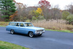 002 1966 Chevy Nova wagon cruising suburban street period correct USA 1 plate