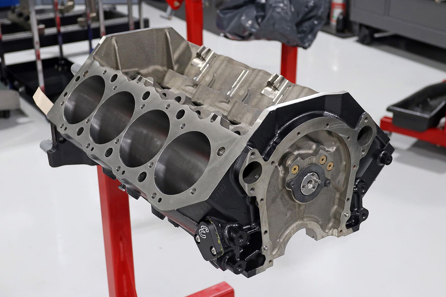 002 Raw Dart block with machined cylinder bores ready for engine assembly