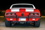 006 1968 Chevrolet Camaro rear view quad taillights bumper guards and racing plate frame