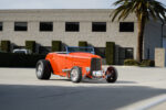 01 1932 Ford Roadster orange So Cal Speed Shop chrome grille dropped axle hot rod
