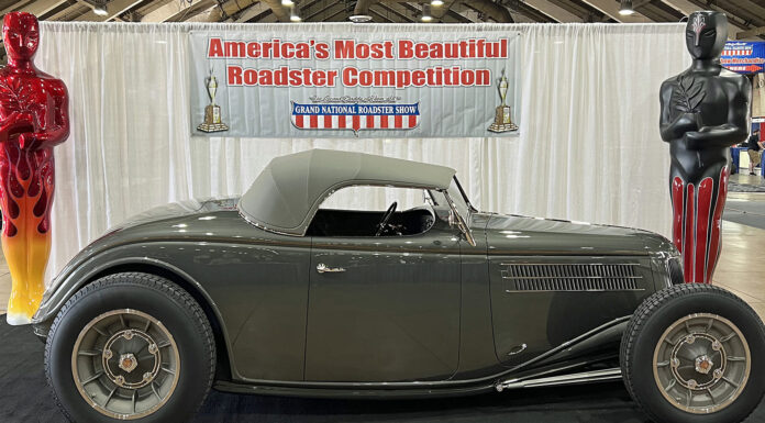 01 1936 Ford Roadster AMBR winner olive green paint Hallock windshield Halibrand wheels show quality build