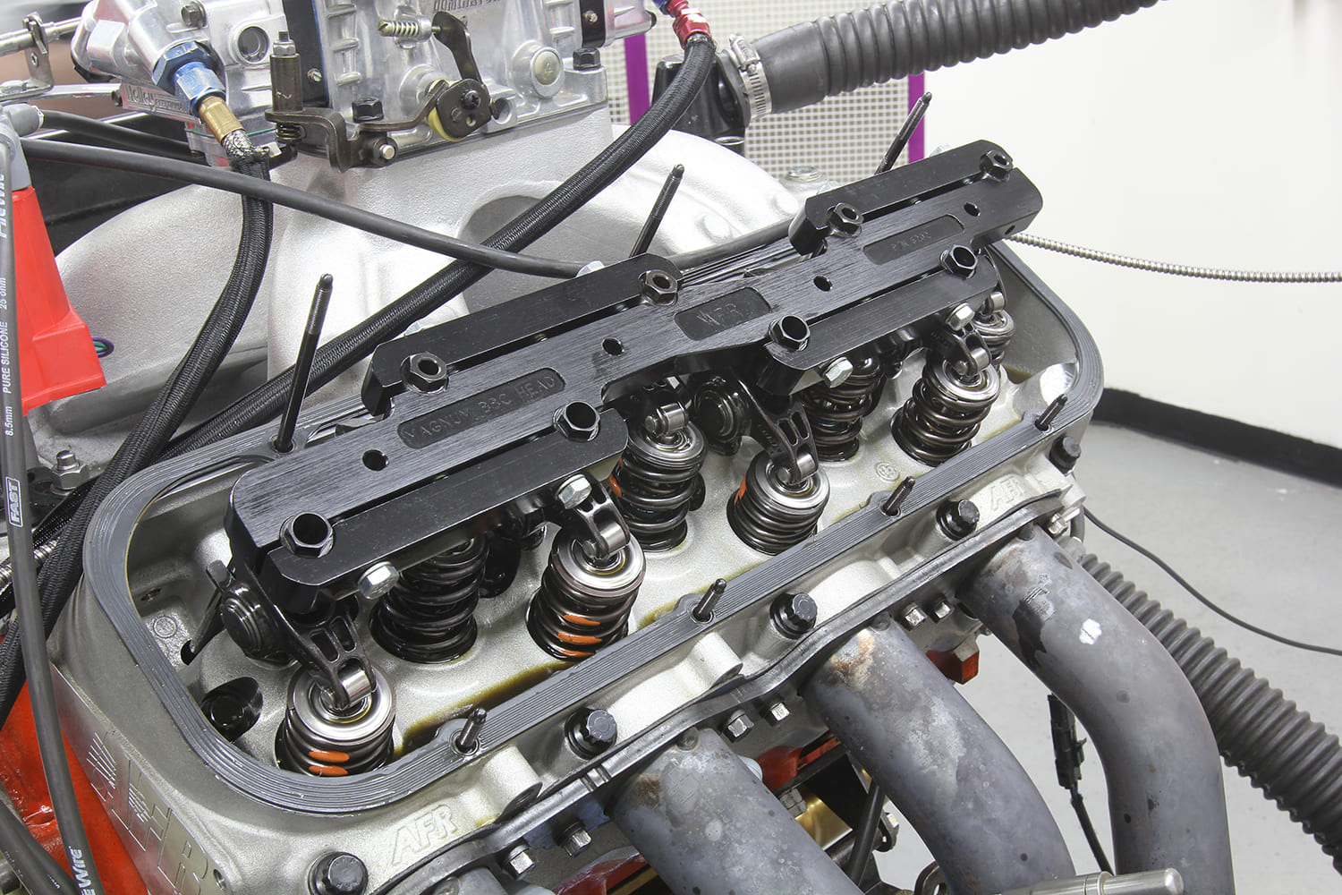 014 AFR 220 head sbc rocker stud girdle pushrod guideplate high rpm setup