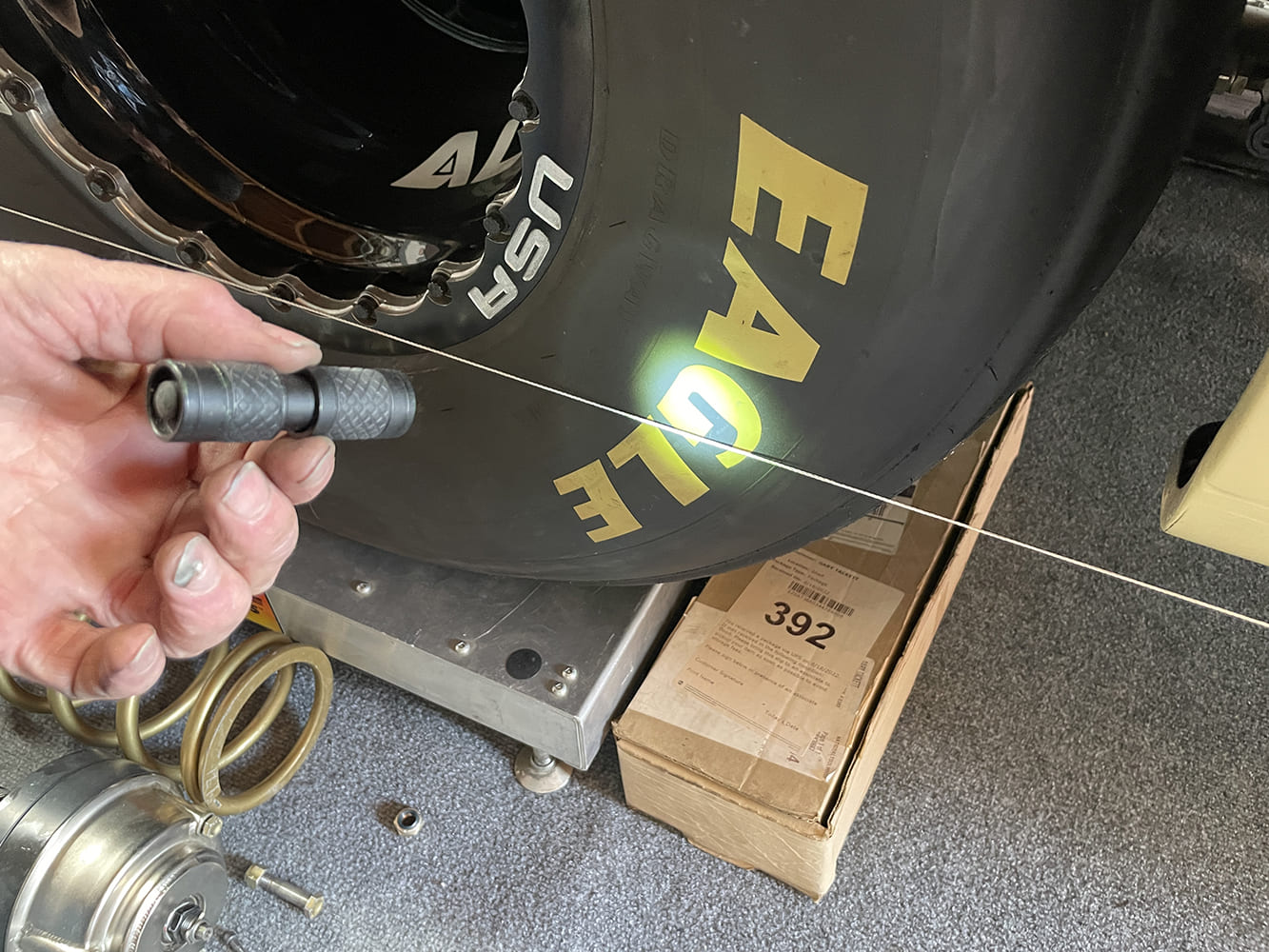016 laser alignment pointer on weld beadlock during string setup