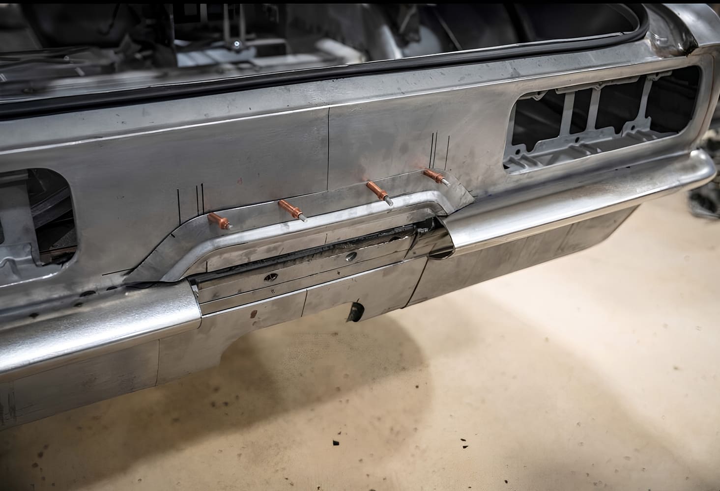 017 1968 Camaro lower rear panel full Cleco mock up and bumper delete lines