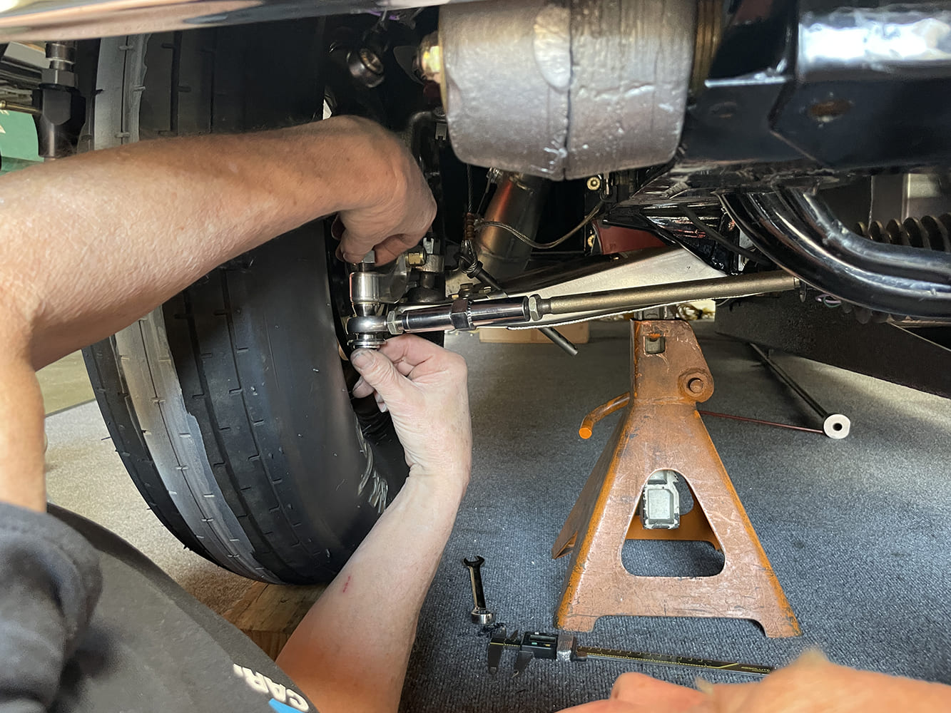 022 adjusting heim joint tie rod at steering arm on 1966 nova